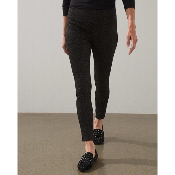 Chico’s Cheetah Print Tailored Ponte Leggings SZ 2/12 - Picture 1 of 8